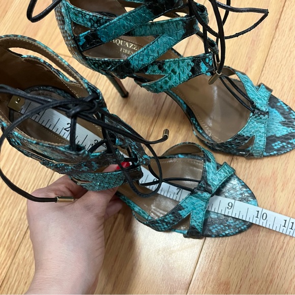 Aquazzura Beverly Hills Elaph Snakeskin Sandals - Picture 14 of 14